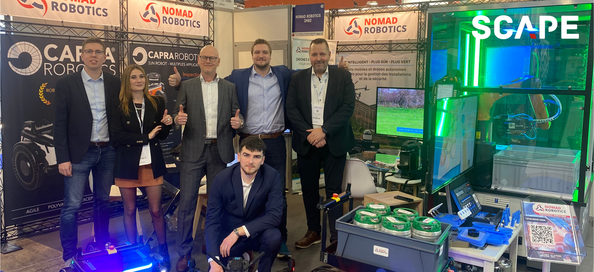 Global Industrie, Nomad Robotics, SCAPE Technologies, bin-picking, Lyon France, partnership, collaboration