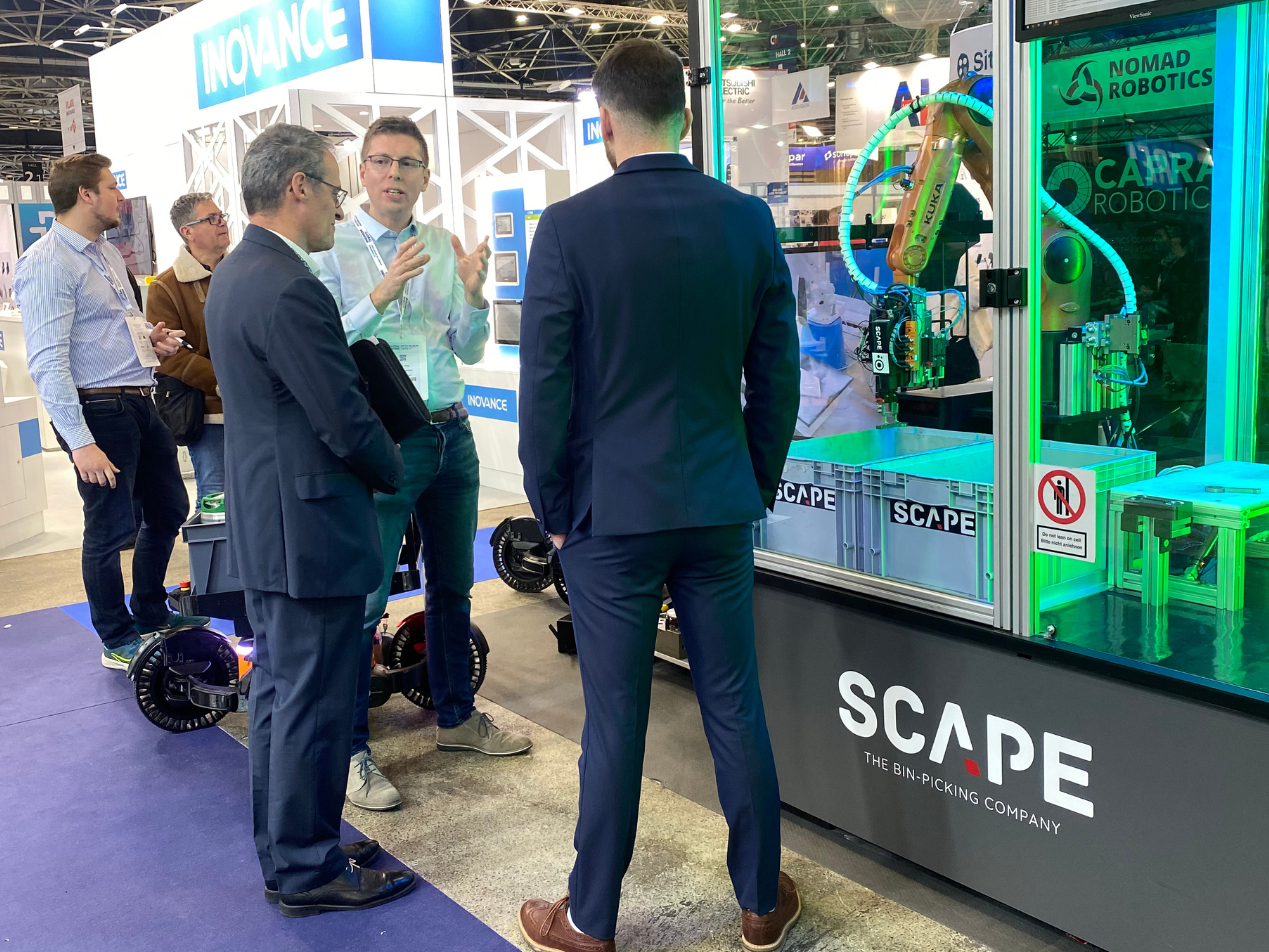 Global Industrie Lyon 2023, SCAPE Technologies, bin picking, bin-picking, automation, efficiency, networking, industrial exhibition, trade fair, robotics