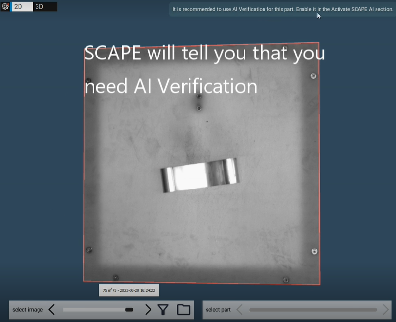 SCAPE 3D Orientation Control™ software with AI Verification for improved object detection