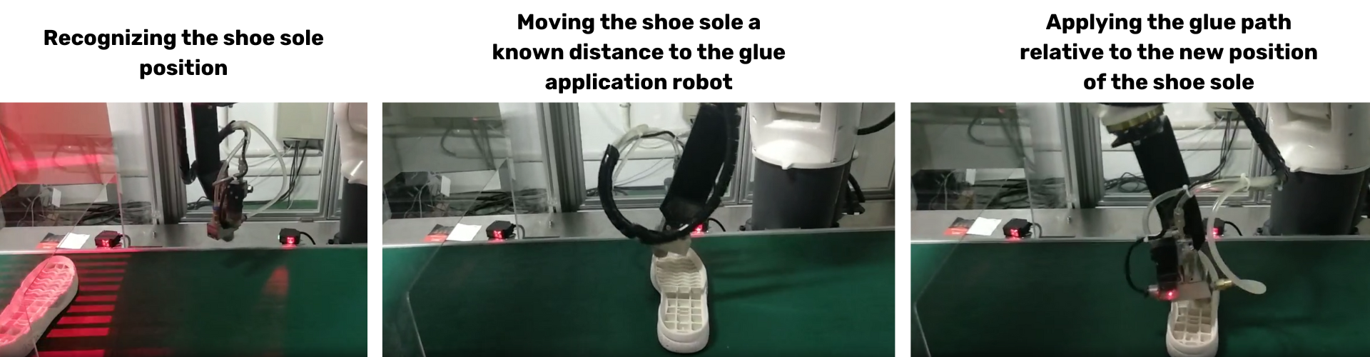SCAPE 3D Object Recognition identifying shoe soles shapes in order to enable a robot to spray glue on it