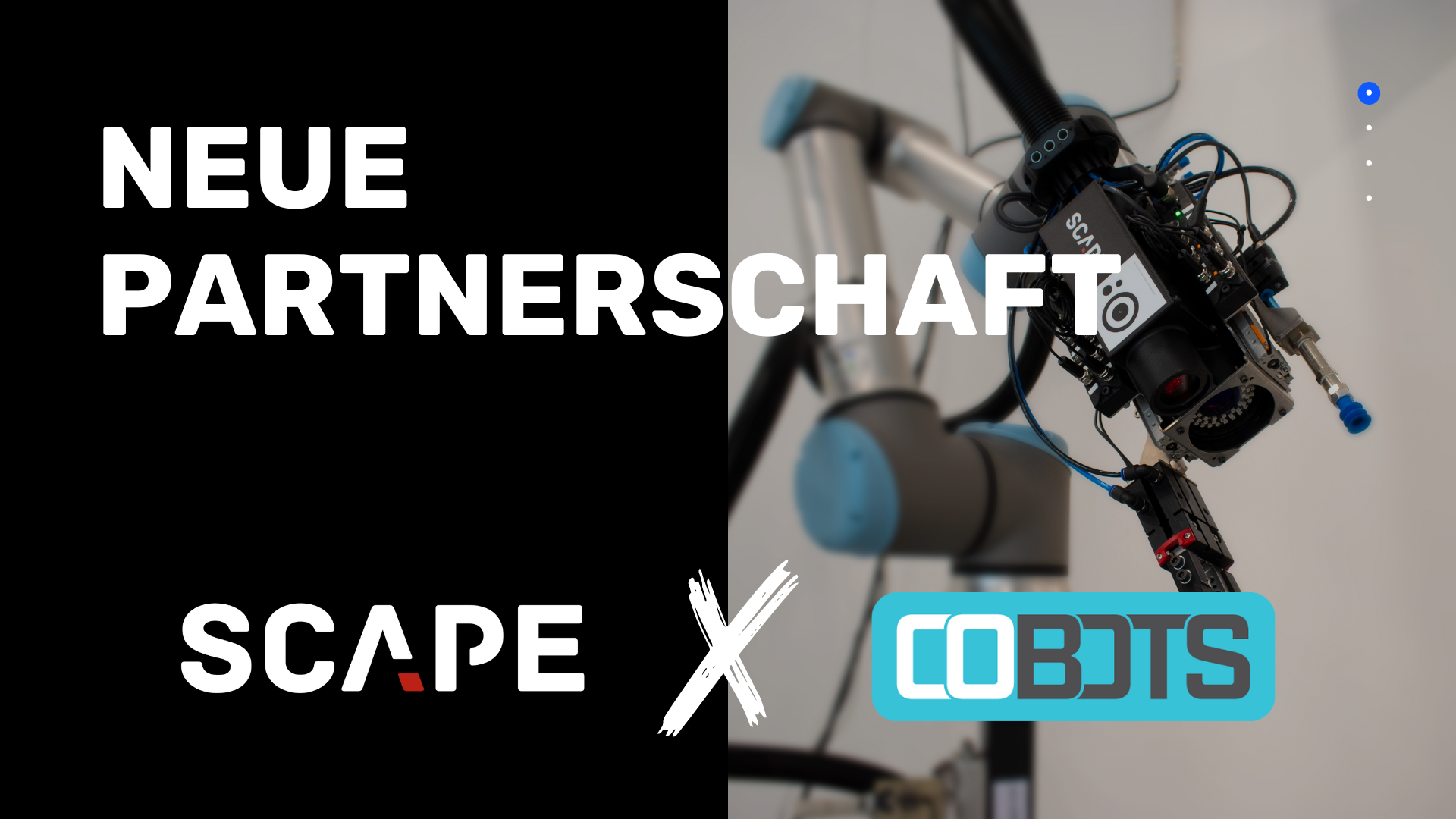 Partnerschaft zwischen Scape Technologies und COBOTS Sweden AB - Roboterautomatisierung SCAPE Mini-Picker